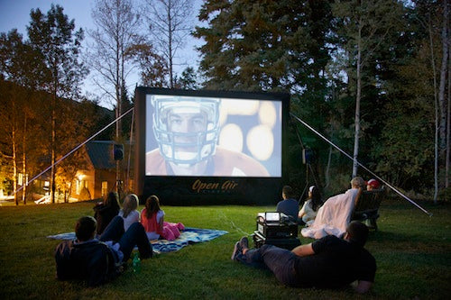 Barbeque Outdoor Movies With Open Air Cinema's Inflatable Movie Screen Systems