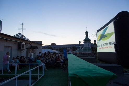 Ukrainian classic movies on a cozy rooftop