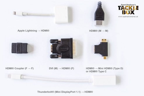 Open Air Cinema Event Producer's Tackle Box Video Adapters
