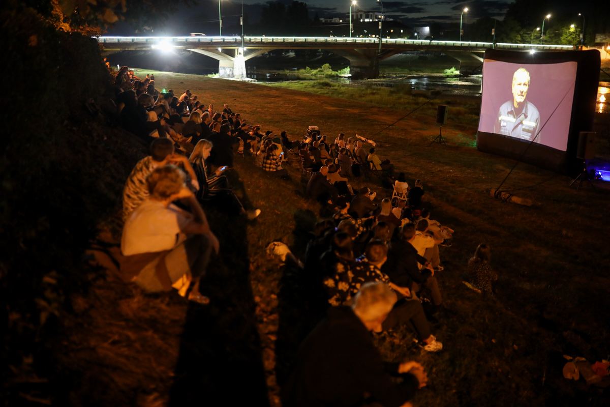 Open Air Cinema equipment helps bring communities together in Ukraine