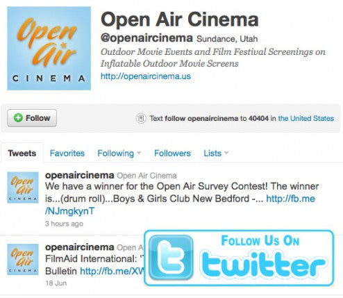 outdoor movies twitter