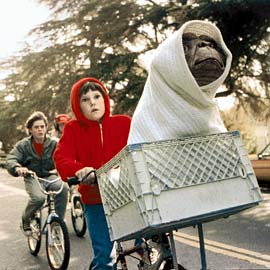 Elliott and E.T. in the bike-flight scene