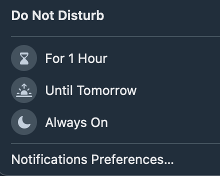 macOS Do Not Disturb setting