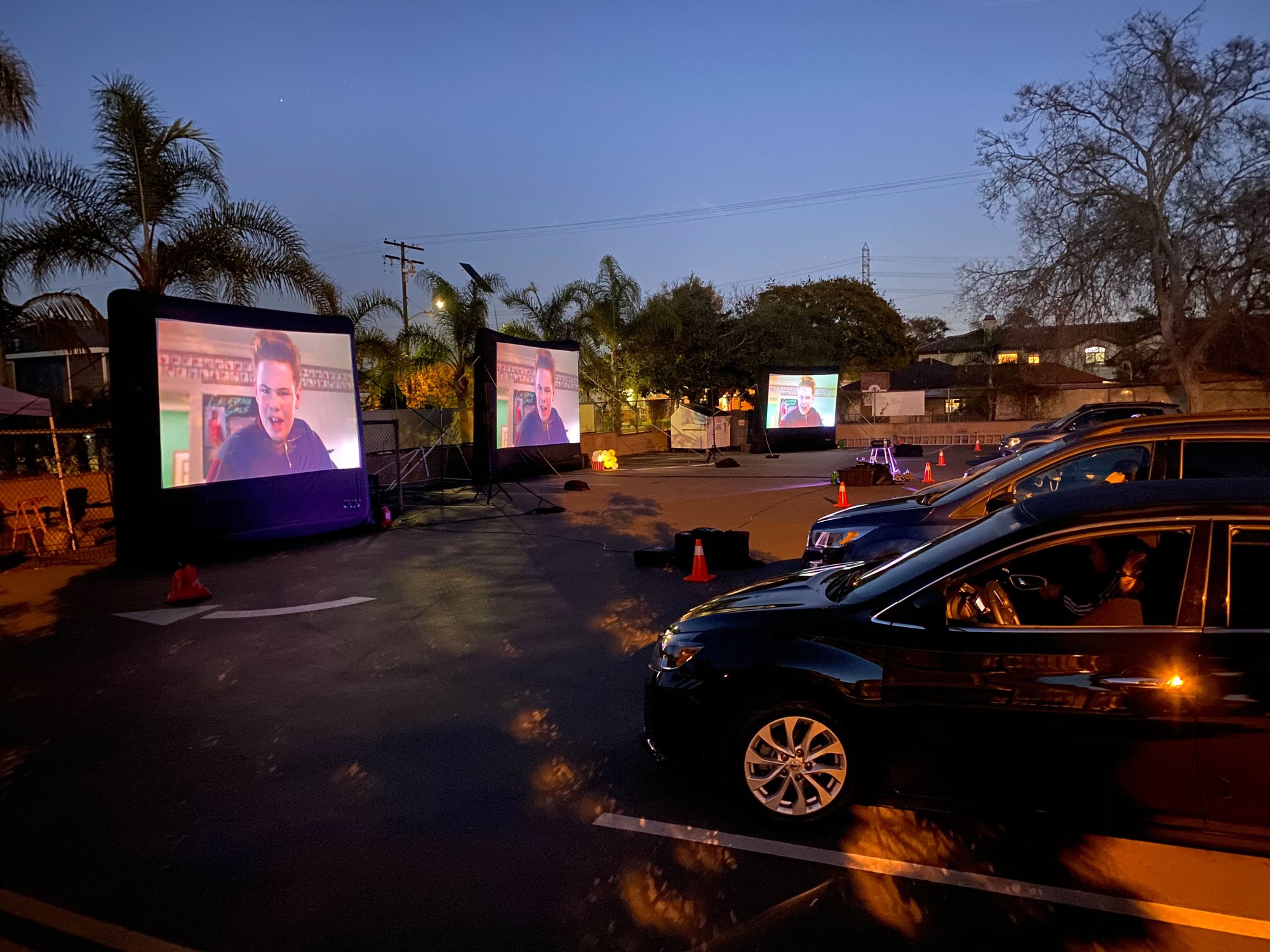 Open Air Cinema drive-in with three screens