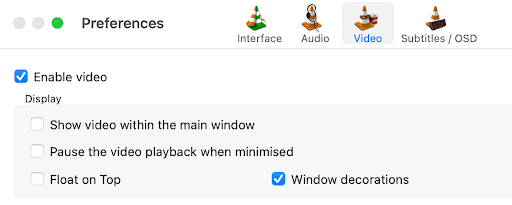 Using the VLC playlist on your second screen