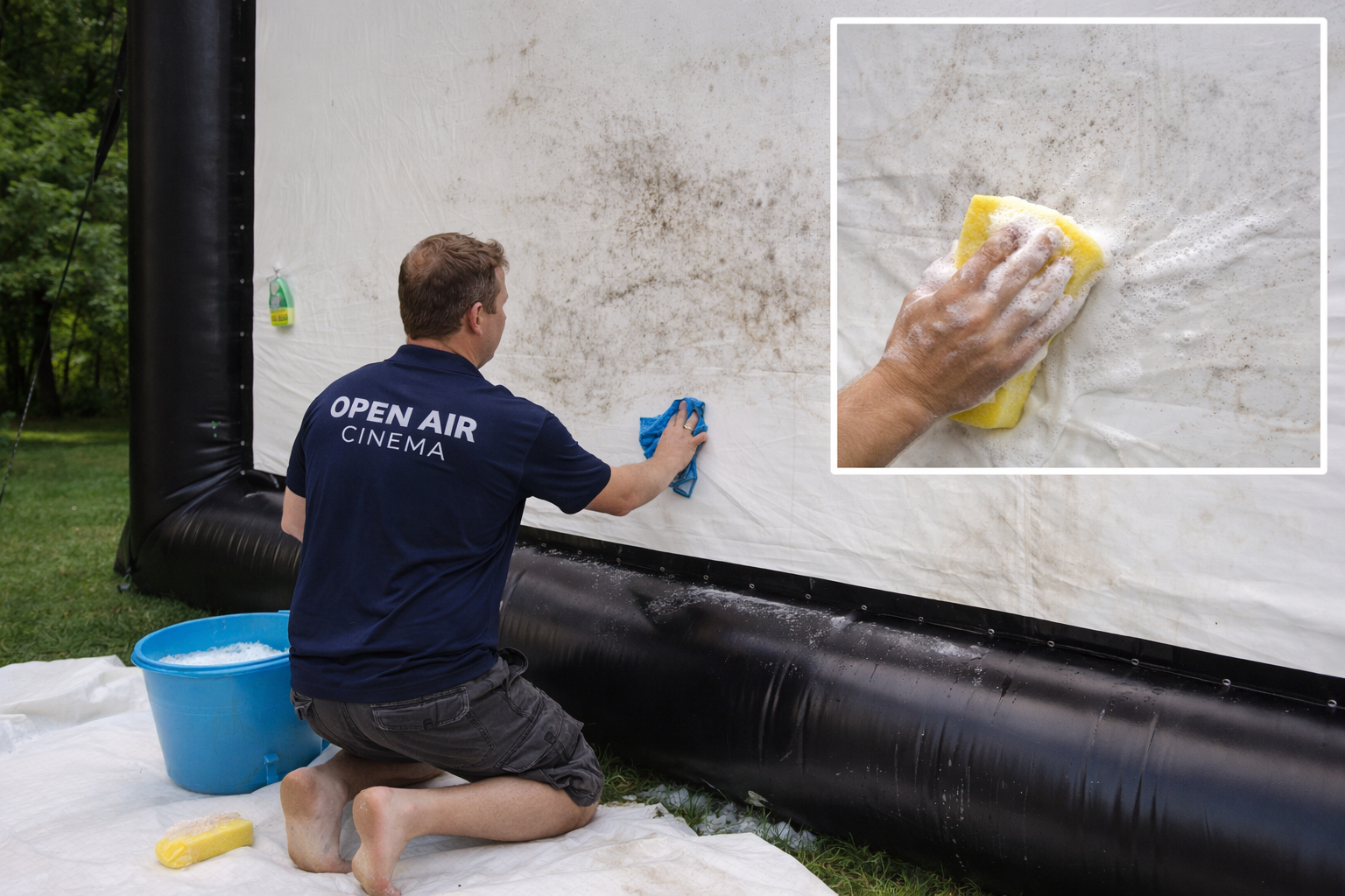 Open Air Tutorials: Cleaning Your Outdoor Movie Screen