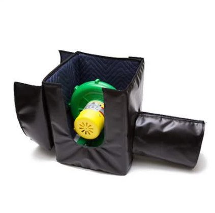 Open Air Cinema sound-dampening blower box, front view